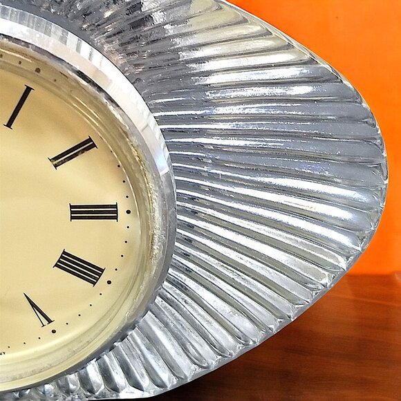 Anna Hutte Bleikristal Mantel Clock Quartz Lead Crystal 24 % Pbo West Germany - Picture 3 of 9